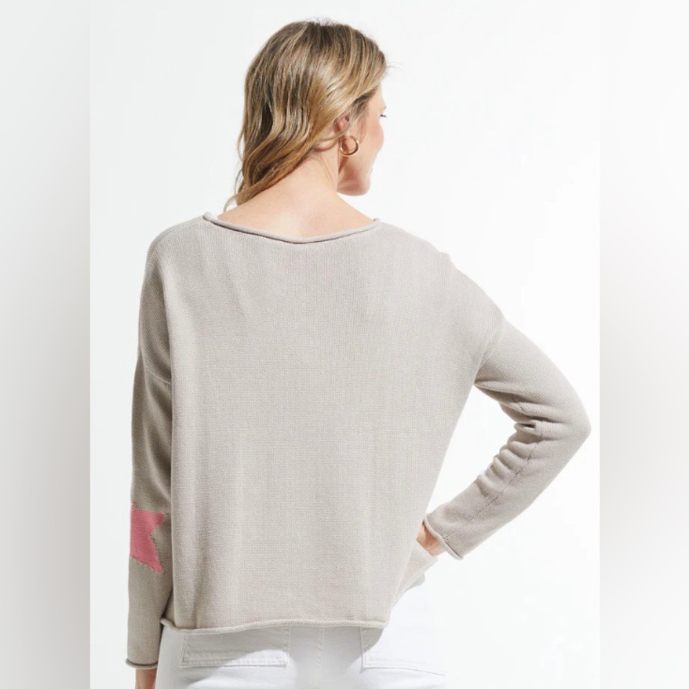 Zaket &‎ Plover Small The Moon Jumper Quirky Sweater 100% Cotton In Putty - Picture 5 of 14